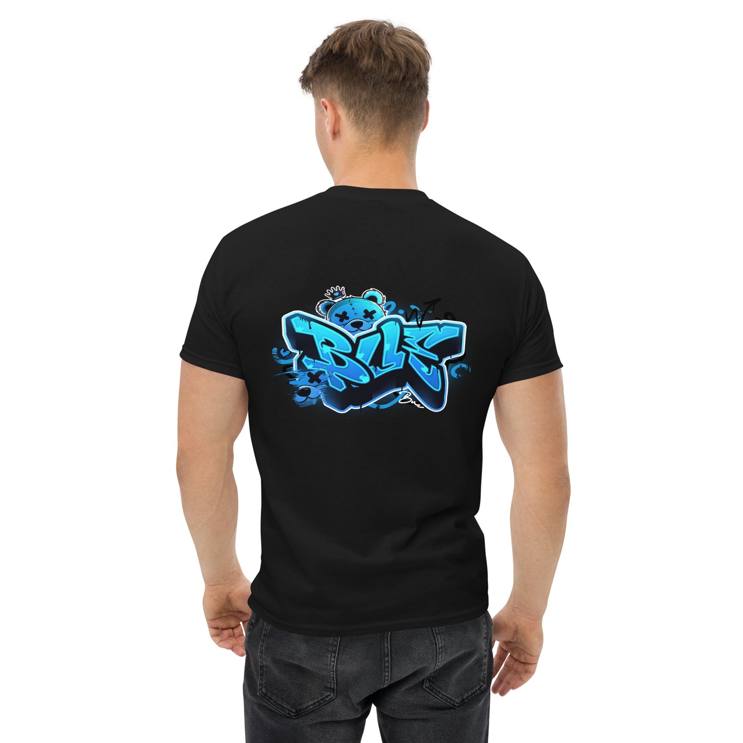 Classic Tee - BLUE v1 (front and back designs)