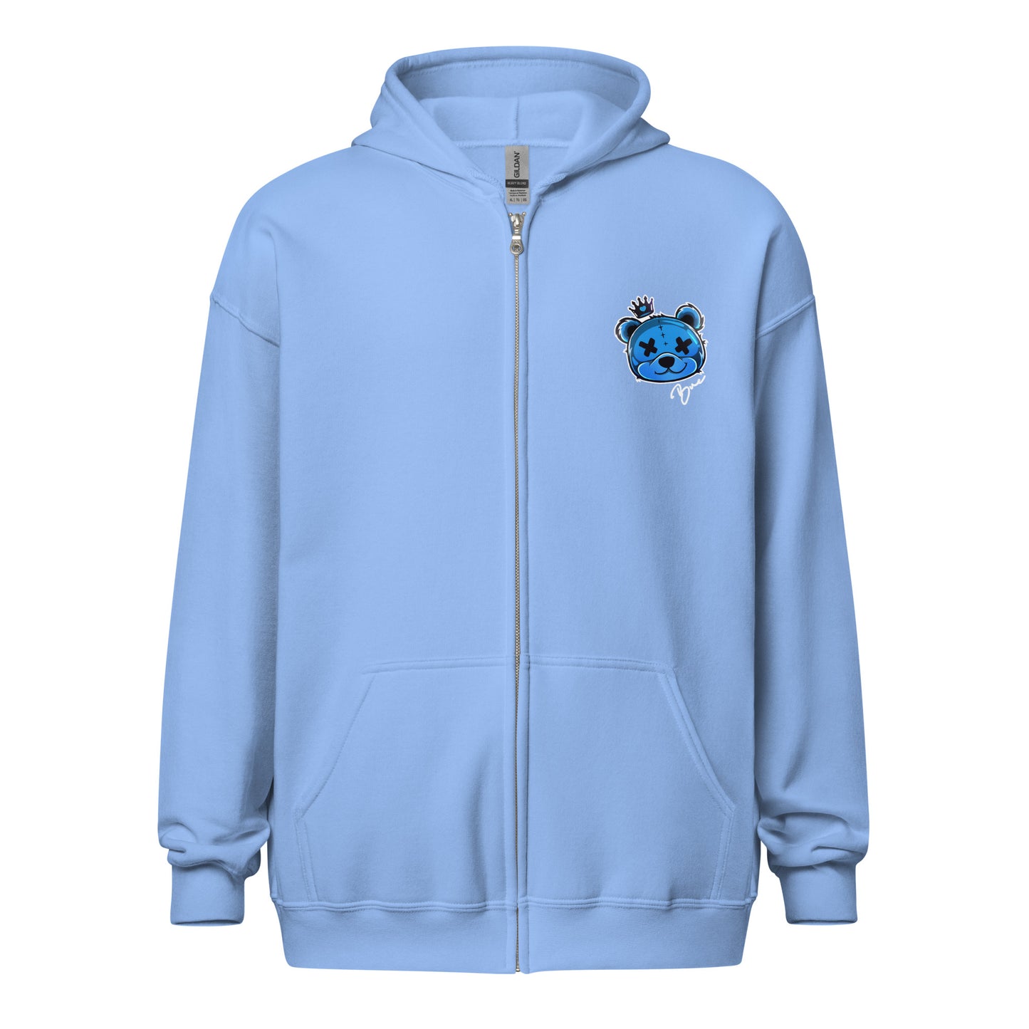 NEW Zip-Up Hoodie BLUE v2 (Printed Designs)