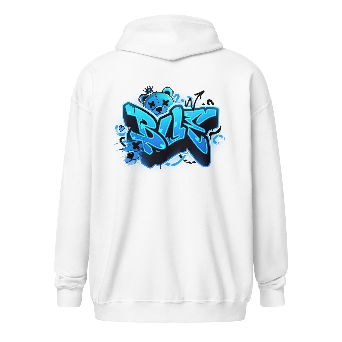 NEW Zip-Up Hoodie BLUE (Printed Designs)