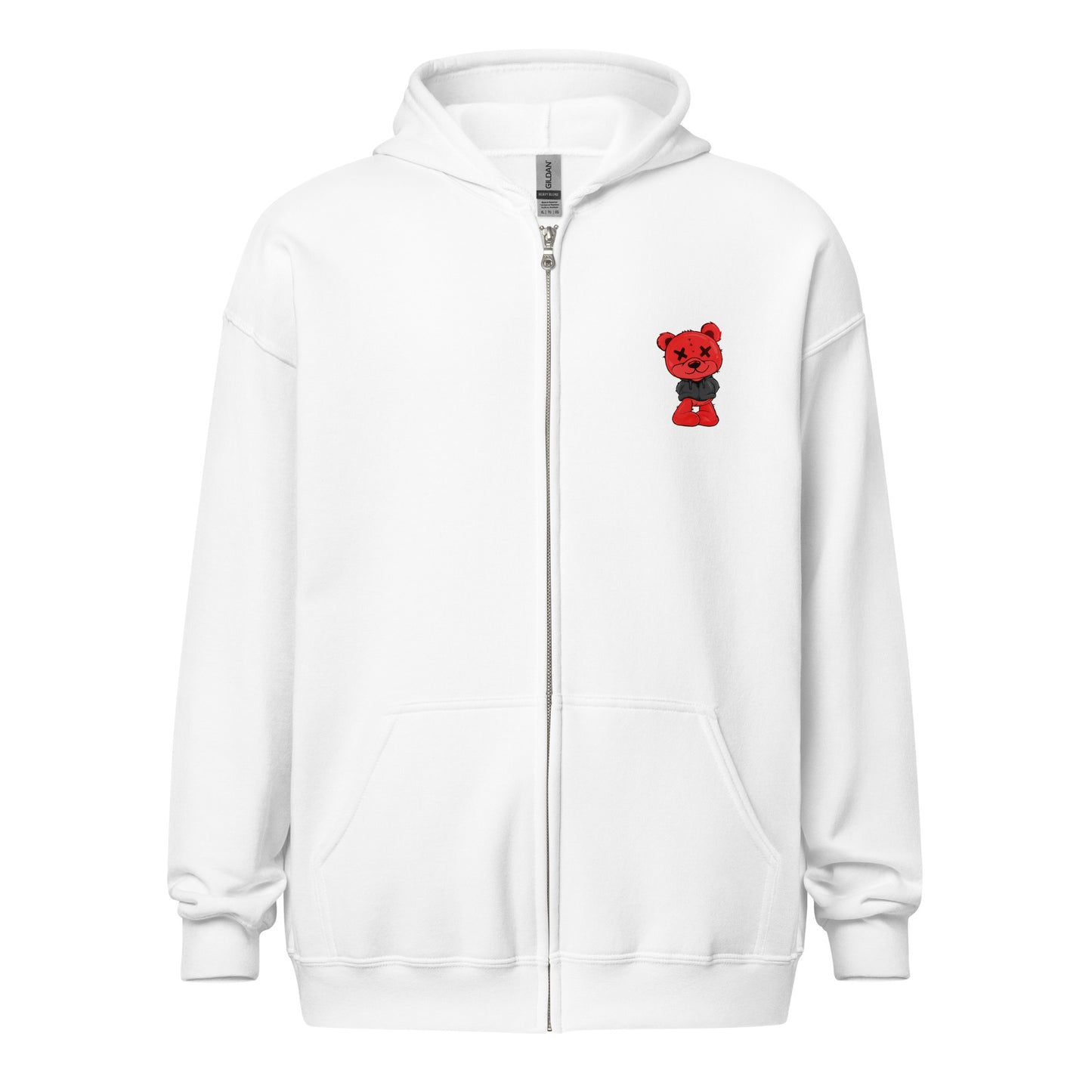 NEW Zip-Up Hoodie RED (Printed Designs)