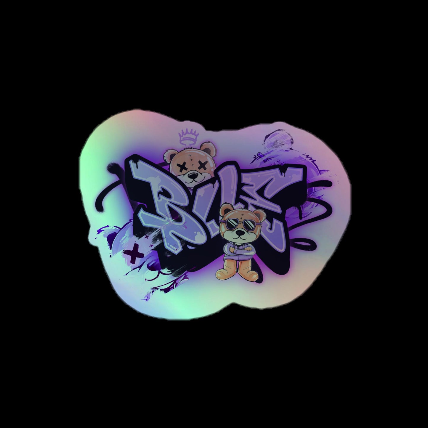 Holographic STICKERS (Full BUE print design)