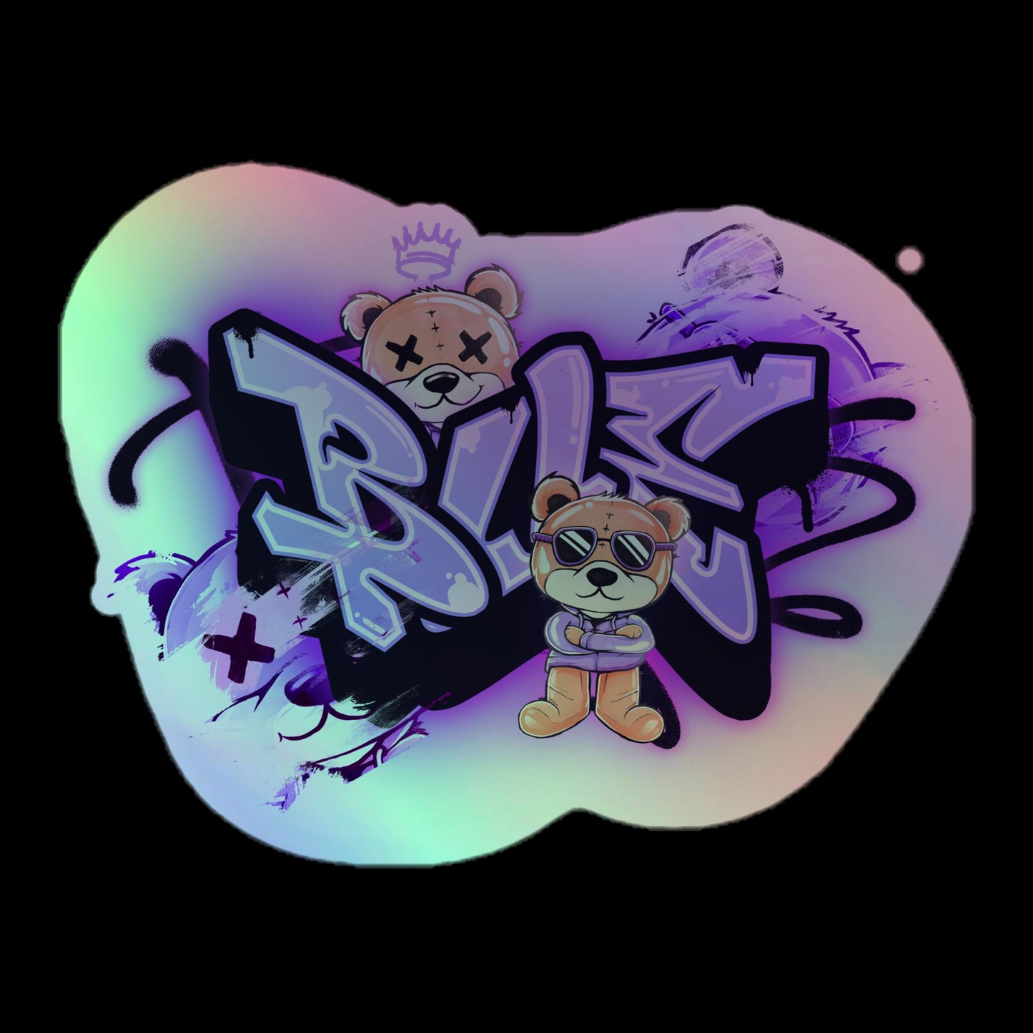 Holographic STICKERS (Full BUE print design)