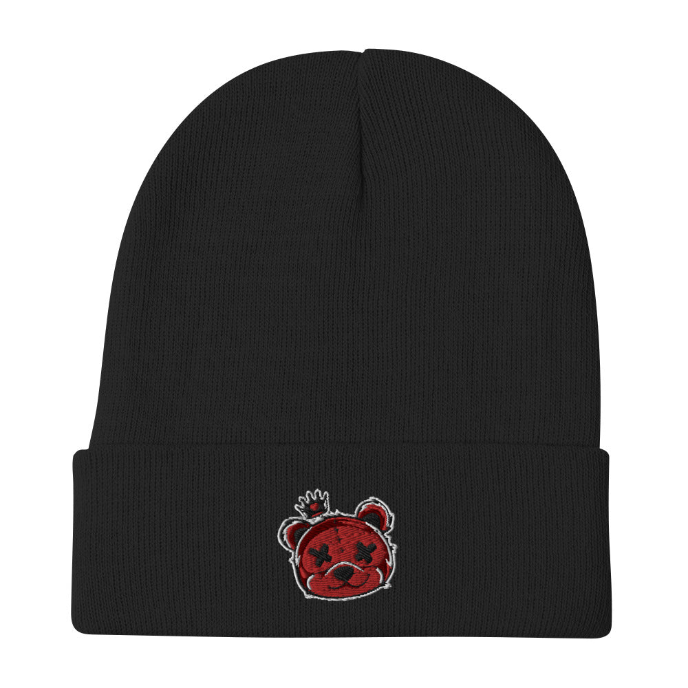 Embroidered Beanie (Red)