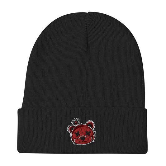 Embroidered Beanie (Red)