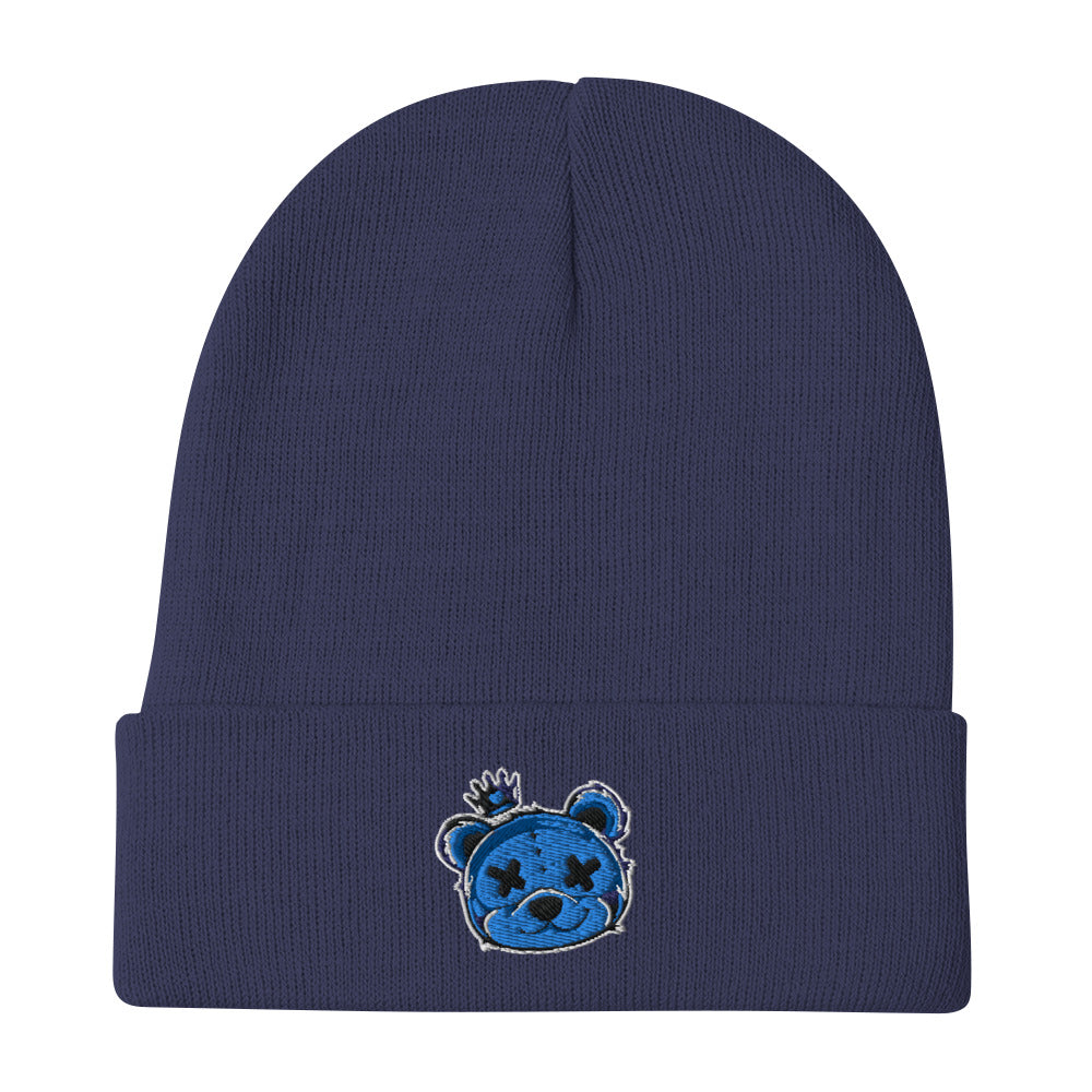 Embroidered Beanie (Blue)