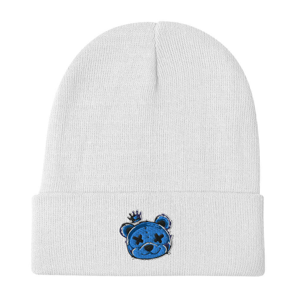 Embroidered Beanie (Blue)