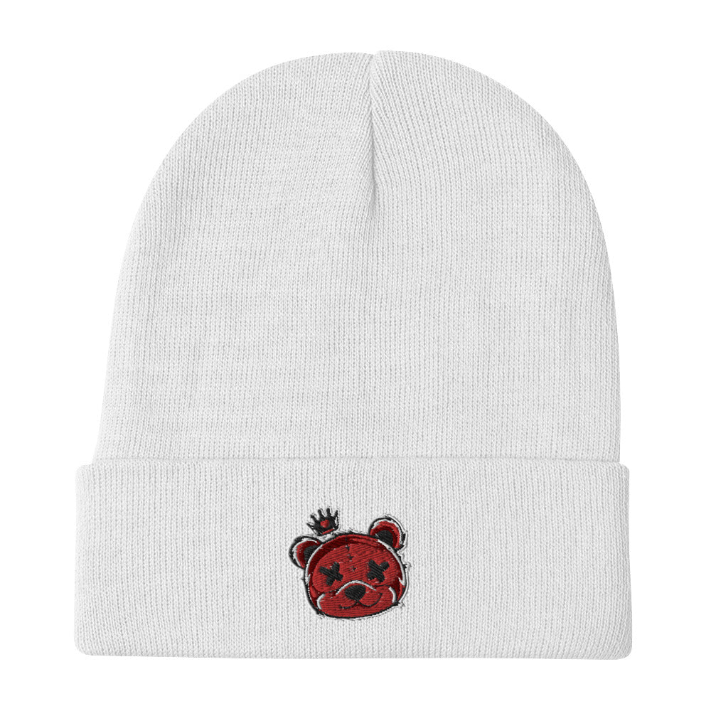 Embroidered Beanie (Red)