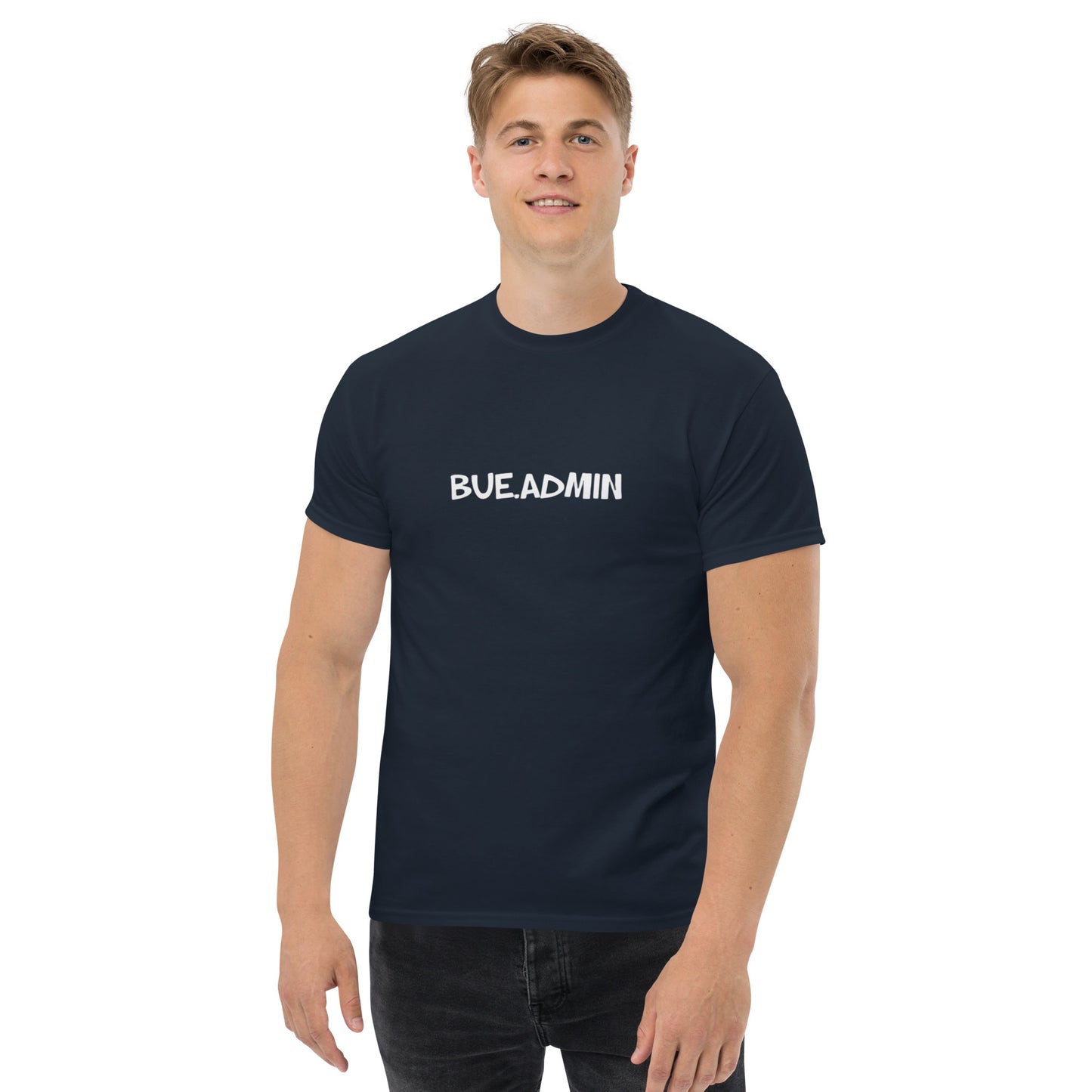 Classic Tee - BLUE v1 (front and back designs)
