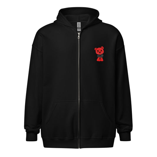 NEW Zip-Up Hoodie RED (Printed Designs)
