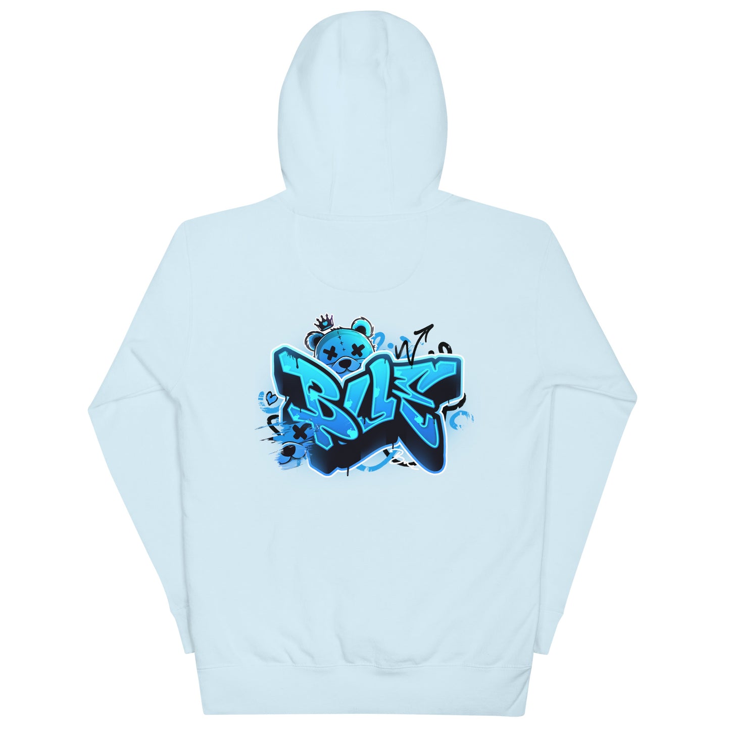 NEW Cotton Hoodie BLUE (Printed Designs)